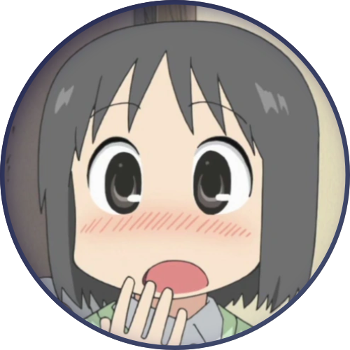 circular icon of nano shinonome from nichijou