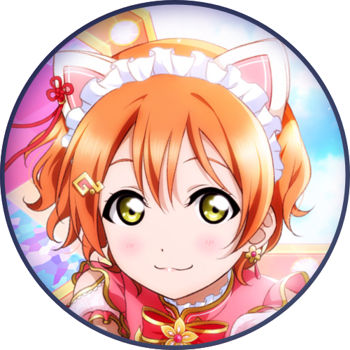 circular icon of rin hoshizora from love live!