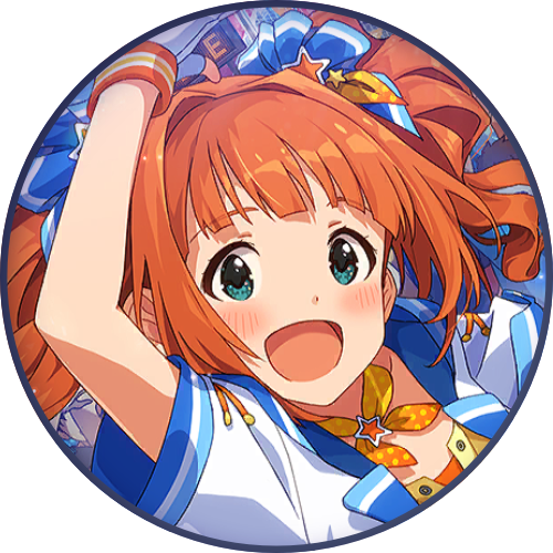 circular icon of yayoi takatsuki from the idolmaster